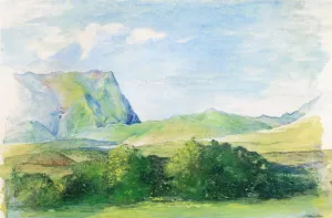 The Aora, Looking South from Papeete, Tehiti, May 29th, Noon, near Consulate, Opposite Entrance to Queen Marau's by John La Farge - Oil Painting Reproduction