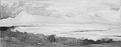 Main Product Photo of The Island of Moorea Looking across the Strait from Tahiti, January 1891 Painting by John La Farge