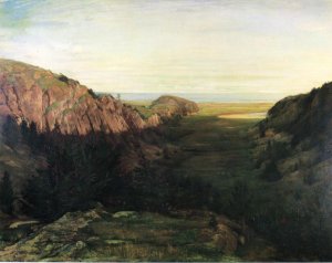 The Last Valley - Paradise Rocks Oil painting by John La Farge