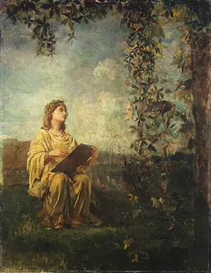 The Muse of Painting by John La Farge - Oil Painting Reproduction