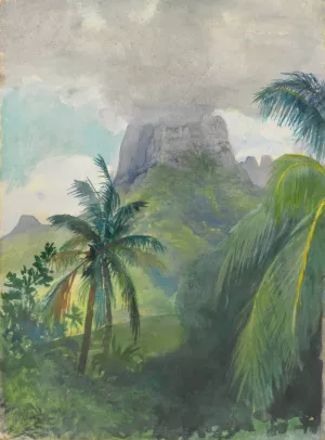 The Peak of Maua Roa. Noon. Island of Moorea. Society Islands. Uponohu by John La Farge Oil Painting