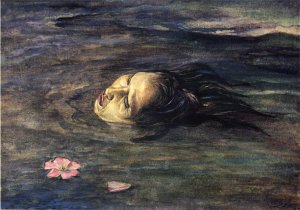 The Strange Thing Little Kiosai Saw in the River Oil painting by John La Farge