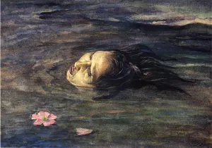 The Strange Thing Little Kiosai Saw in the River by John La Farge - Oil Painting Reproduction