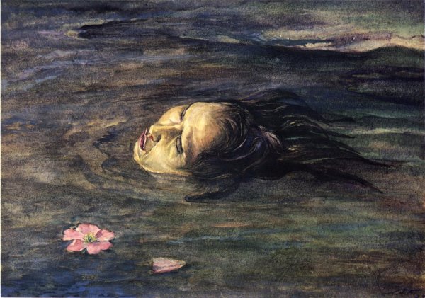 Main Product Photo of The Strange Thing Little Kiosai Saw in the River Painting by John La Farge