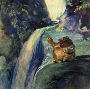 The Uncanny Badger by John La Farge - Oil Painting Reproduction