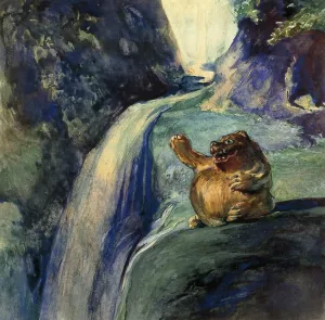 The Uncanny Badger by John La Farge Oil Painting