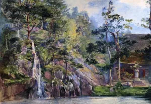 Water-Fall of Urami-No-Taki Oil painting by John La Farge