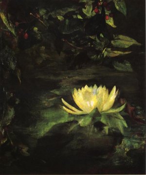 Water Lily also known as Lotus Leaves by John La Farge Oil Painting
