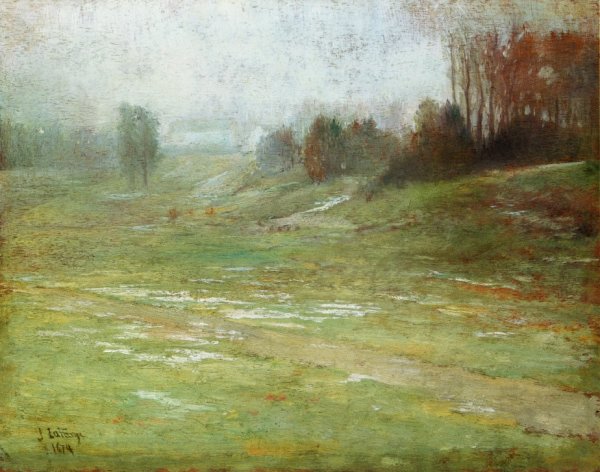 Winter Thaw by John La Farge - Hand-Painted Oil Painting Reproduction