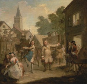 Hob Continues Dancing in Spite of his Father by John Laguerre Oil Painting