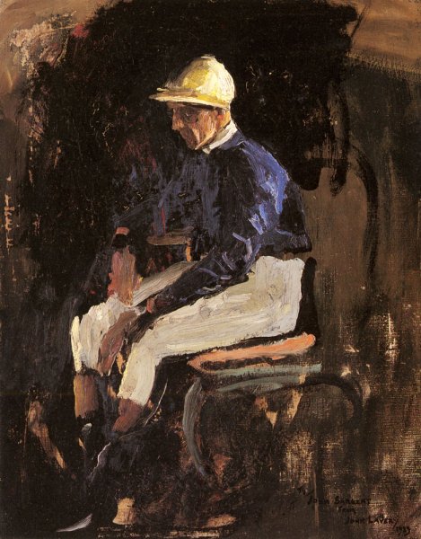 Main Product Photo of A Portrait of Joe Childs, the Rothschild's Jockey Painting by John Lavery