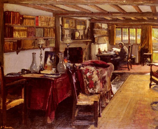 Main Product Photo of A Writing Room At The Wharf, Sutton Courtenay Painting by John Lavery