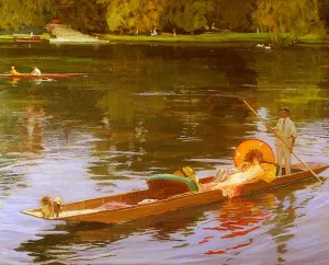 Boating On The Thames by John Lavery - Oil Painting Reproduction