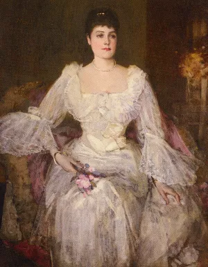 Portrait Of Lady Lyle by John Lavery Oil Painting