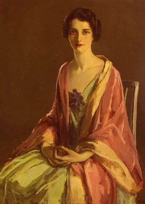 Portrait of Miss Julia McGuire by John Lavery - Oil Painting Reproduction