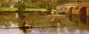 The Bridge At Grez by John Lavery - Oil Painting Reproduction
