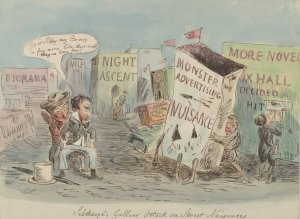 Lilthorpe's Gallant Attack on Street, Nuisances Oil painting by John Leech