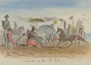 London at the Sea Side by John Leech Oil Painting