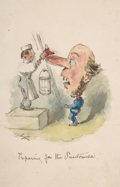 Preparing for the Pantomime  by John Leech - Hand-Painted Oil Painting Reproduction