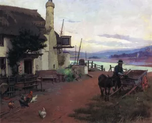 Porlock Harbour, Somerset Oil painting by John Lees Suthers