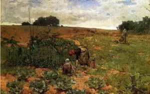 Cabbage Pickers by John Leon Moran - Oil Painting Reproduction