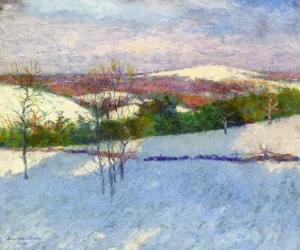 Early Snow by John Leslie Breck - Oil Painting Reproduction