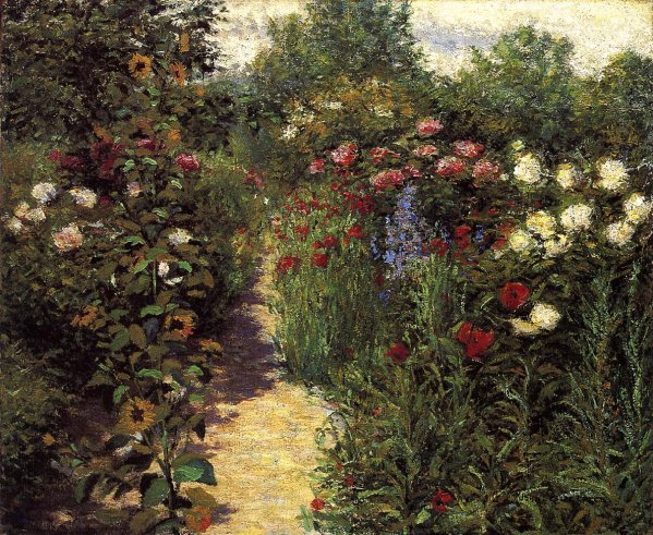 Main Product Photo of Garden at Giverny Painting by John Leslie Breck