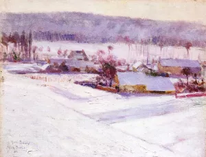 Giverny Winter by John Leslie Breck - Oil Painting Reproduction