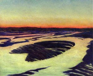 The Dragon in Winter, Essex by John Leslie Breck Oil Painting