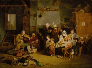 Blind Fiddler by John Lewis Krimmel Oil Painting