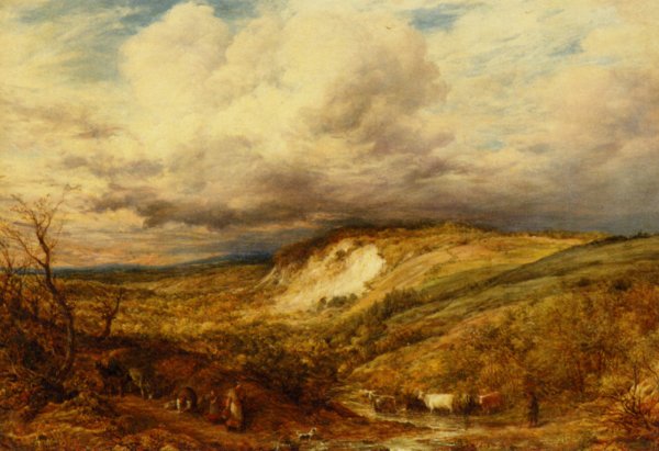 Main Product Photo of A Surrey Chalkpit Painting by John Linnell