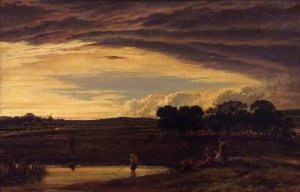 Evening, Storm Clearing Off by John Linnell Oil Painting