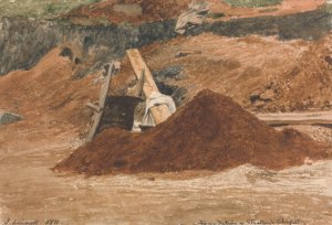 Foundation of Stratten's Chapel by John Linnell Oil Painting