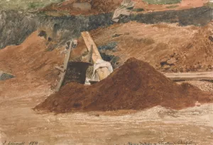 Foundation of Stratten's Chapel by John Linnell Oil Painting