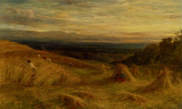 Main Product Photo of Harvest Time in Sussex Painting by John Linnell