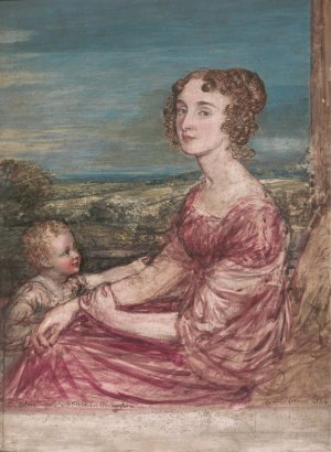 Mrs. William Wilberforce and Child by John Linnell Oil Painting