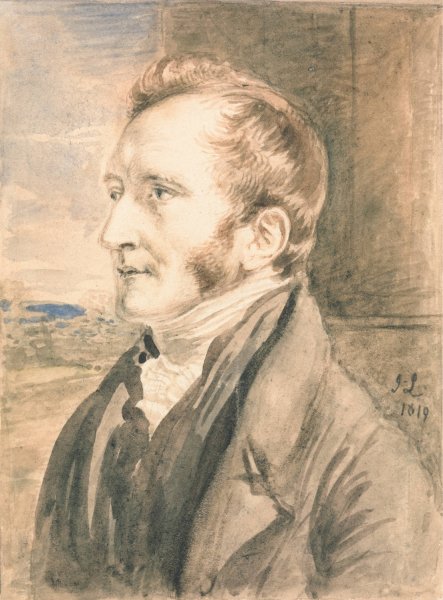Portrait of a Man  by John Linnell - Hand-Painted Oil Painting Reproduction