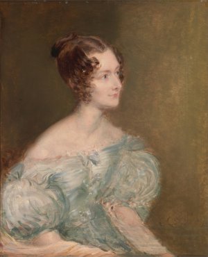 Portrait Of A Woman, Probably Mrs. Price Of Rugby by John Linnell Oil Painting