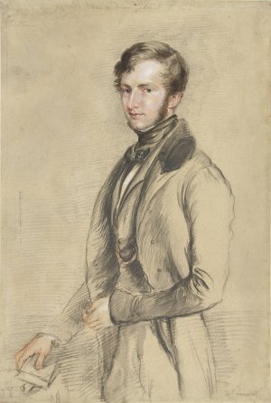Portrait of John Davies Gilbert by John Linnell Oil Painting