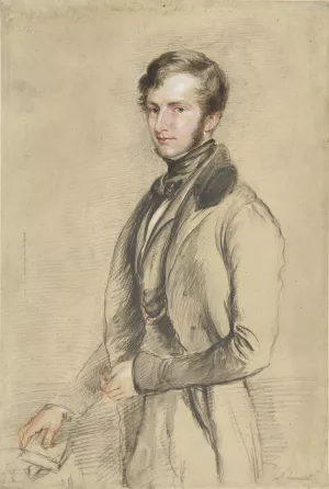 Portrait of John Davies Gilbert Oil painting by John Linnell