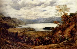 The Emigrants, Derwent Water, Cumberland painting by John Linnell