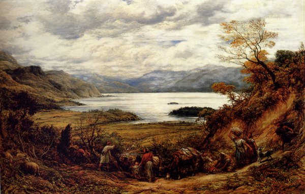 Main Product Photo of The Emigrants, Derwent Water, Cumberland Painting by John Linnell