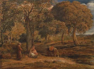 The Rest on the Flight into Egypt Oil painting by John Linnell