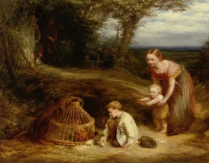 The Young Brood Oil painting by John Linnell