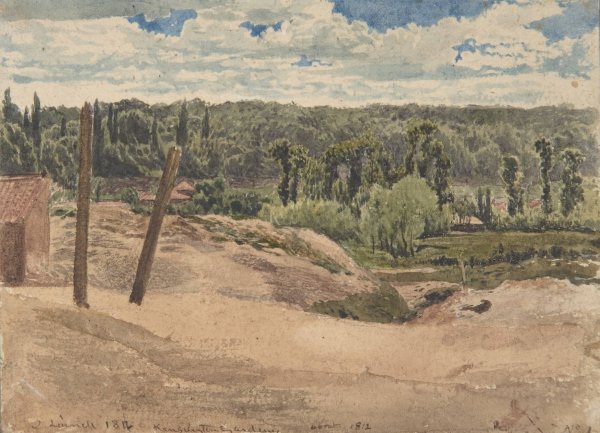 View of Kensington Gardens, London  by John Linnell - Hand-Painted Oil Painting Reproduction