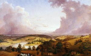 View of Hastings-on-Hudson by John Ludlow Morton Oil Painting