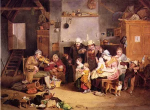 The Blind Fiddler by John Ludwig Krimmel Oil Painting