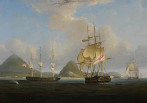 Capture of the Banda Neira by John Lynn Oil Painting