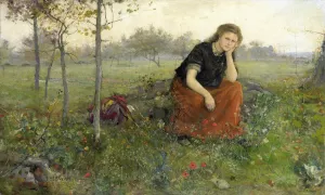 Vluchtelinge by John Macallan Swan Oil Painting