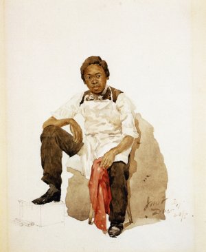 Young Man in White Apron by John Mackie Falconer Oil Painting